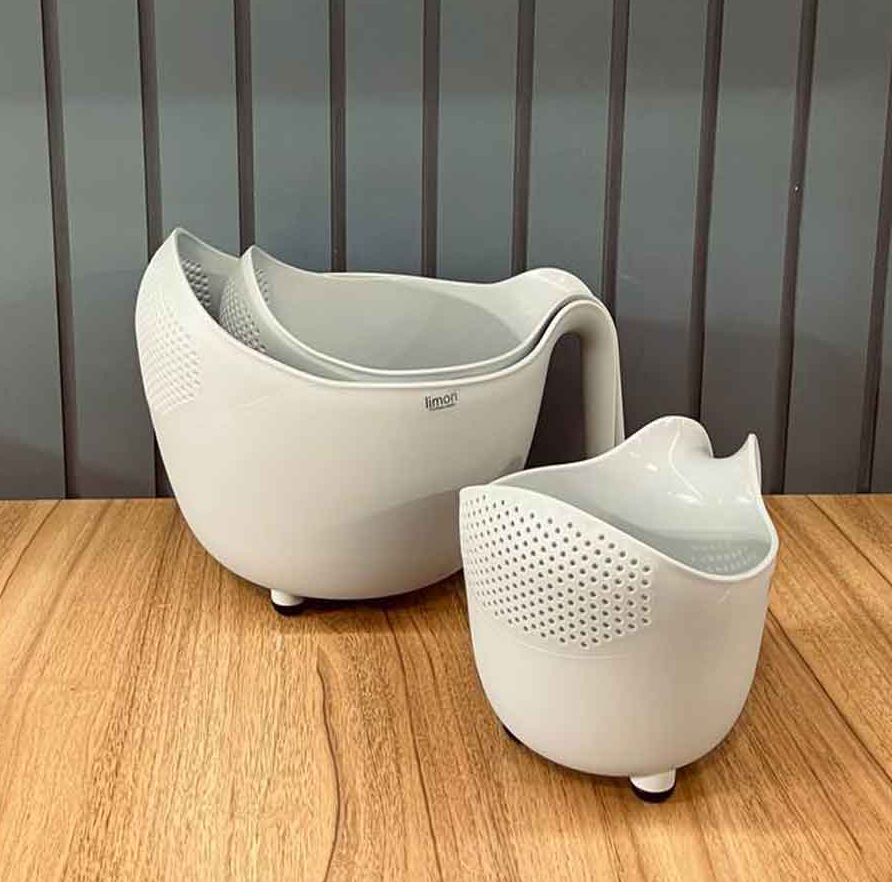 آبکش لیمون مدل دسته دار کد DH1330 مجموعه 3 عددی