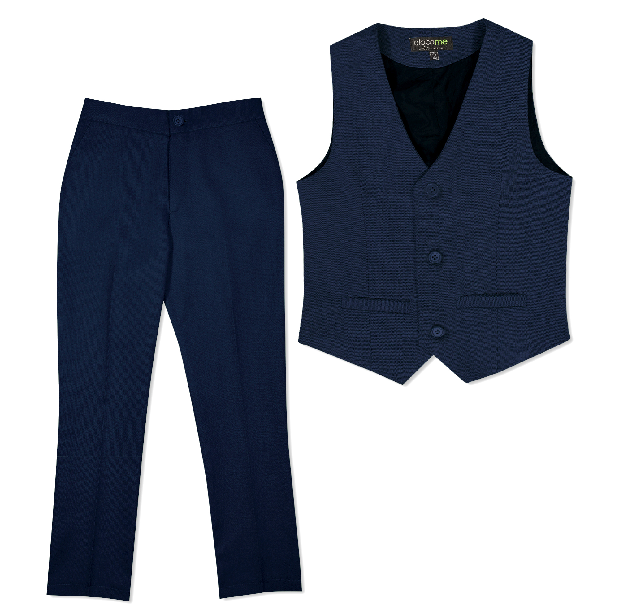 ست جلیقه و شلوار رسمی پسرانه الگومی مدل کلاسیک