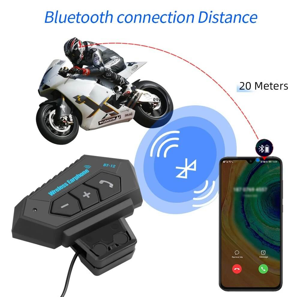 هدست بلوتوثی کلاه کاسکت مدل BT-12