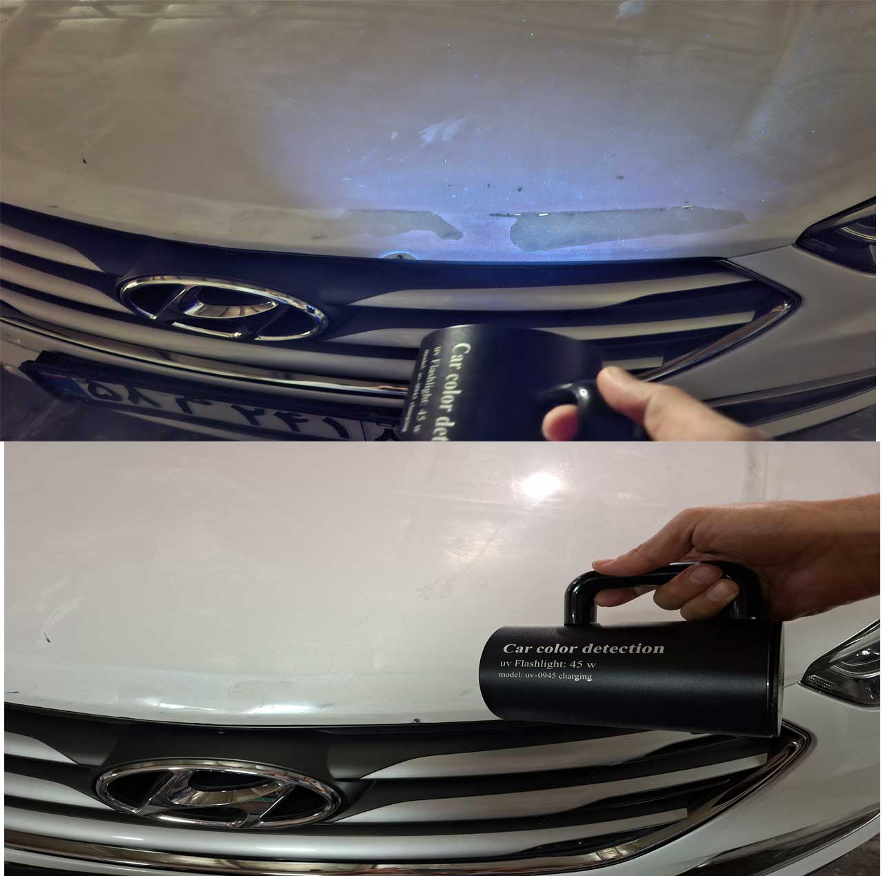 چراغ قوه یووی کارشناسی رنگ خودرو مدل UV-0945 charging