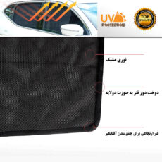 آفتابگیر شیشه پاسیکو مدل Eco sun مناسب برای هیوندای اکسنت مجموعه 4 عددی