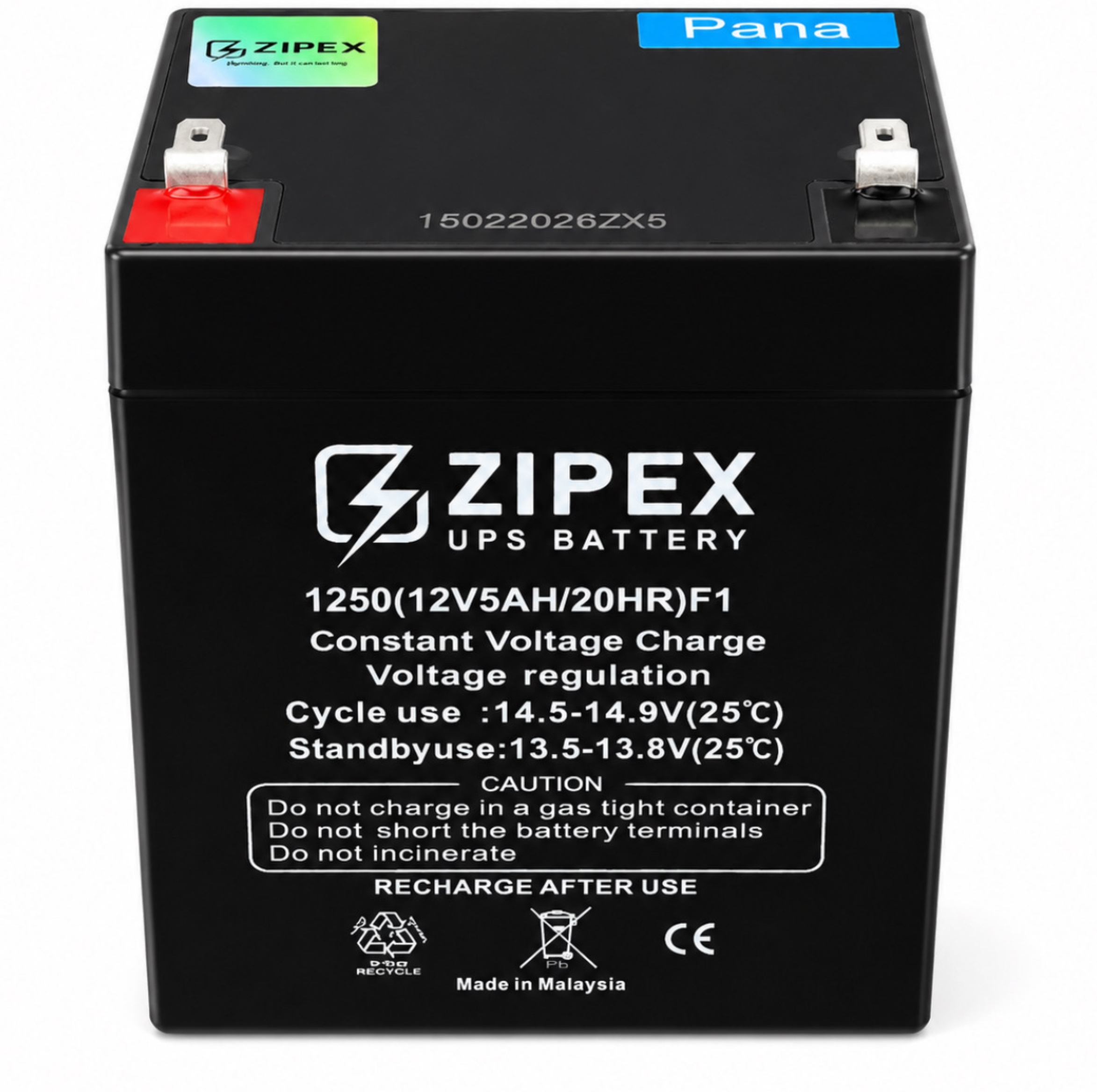 باتری UPS با ولتاژ 12 ولت و شدت جریان 5 آمپرساعت مدل PANA-12V-5A