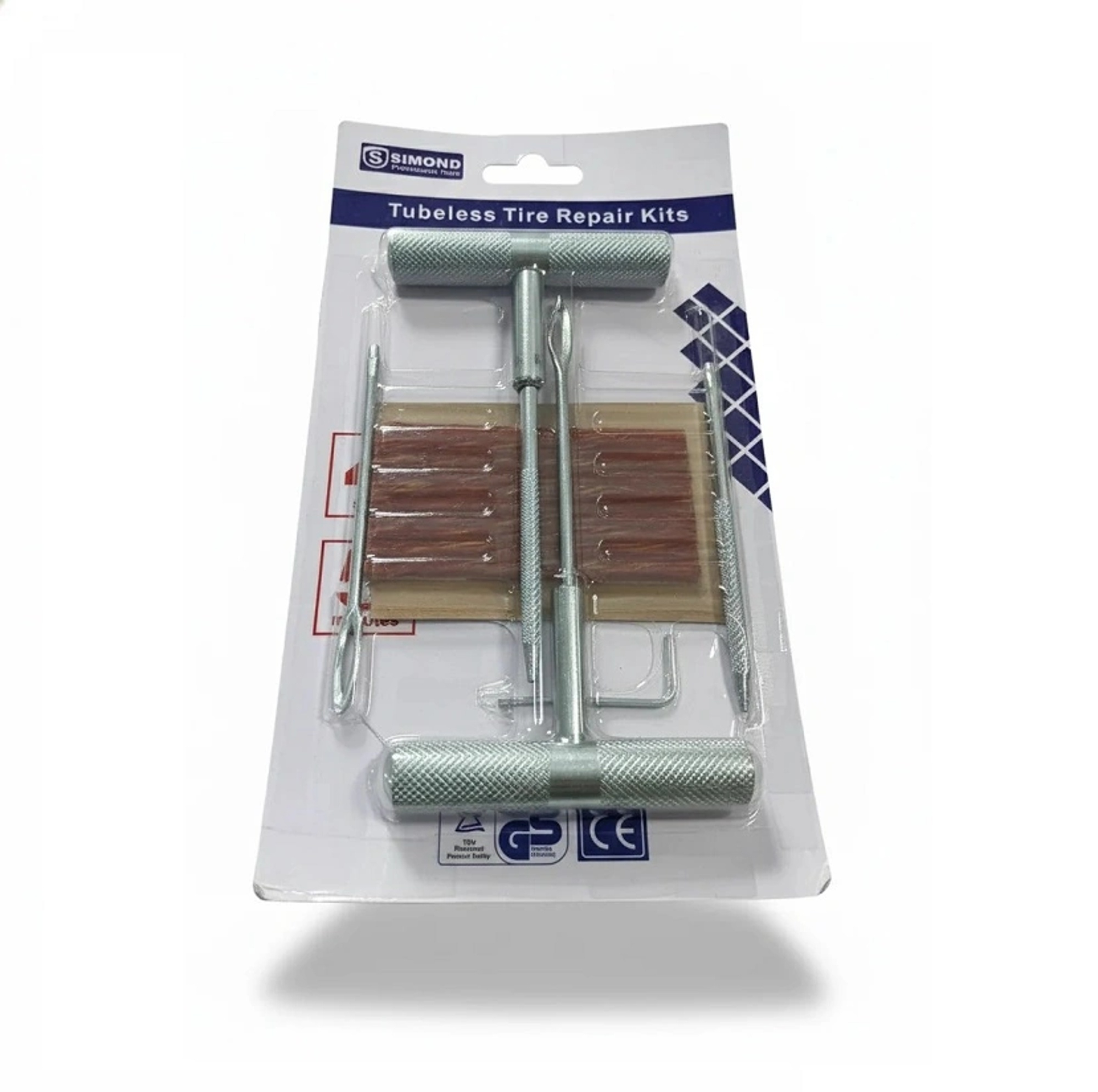 کیت پنچرگیری لاستیک خودرو سیموند مدل YP-015 مجموعه 15 عددی