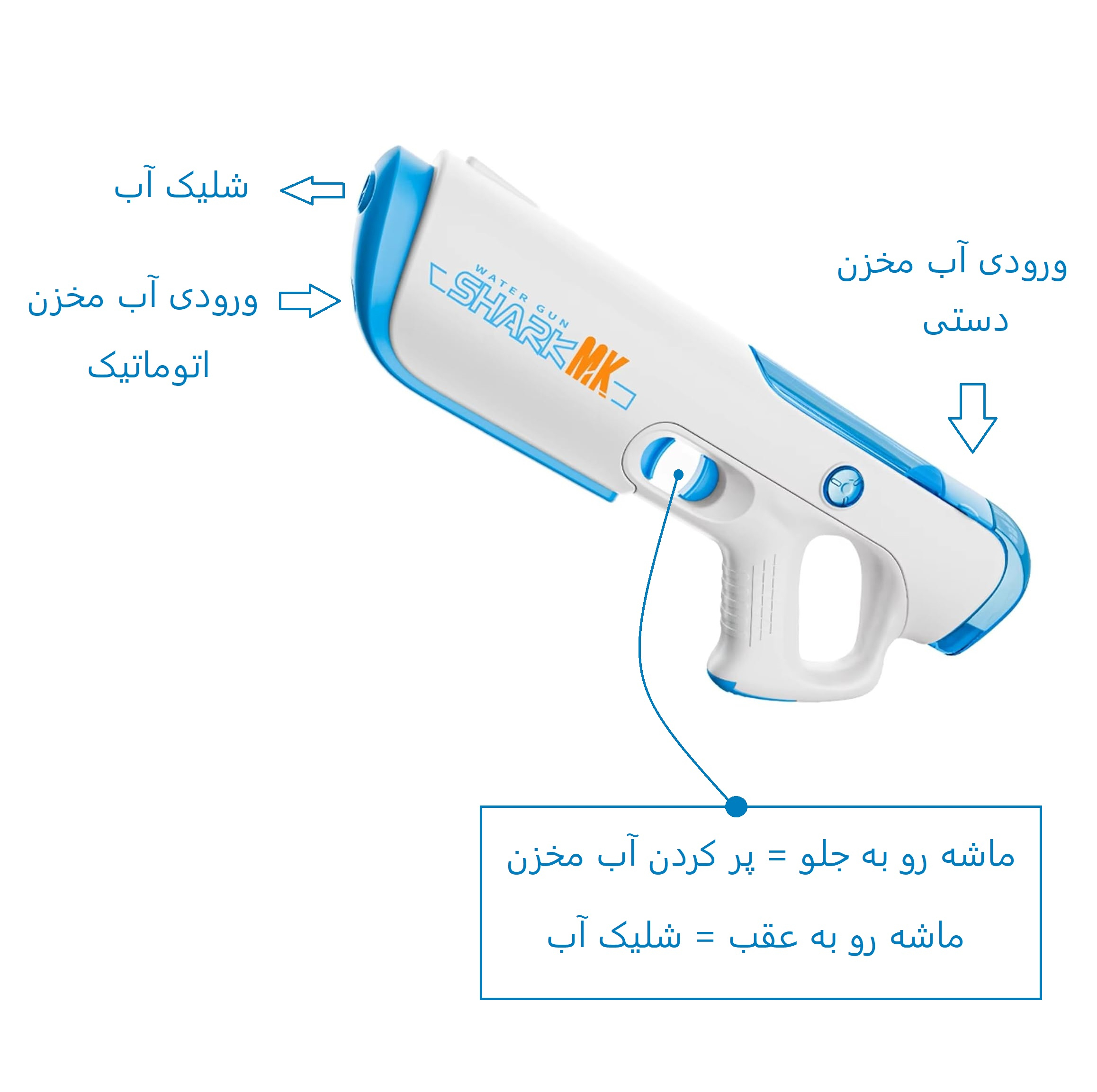 تفنگ آب پاش مدل شارژی اتوماتیک کد 800
