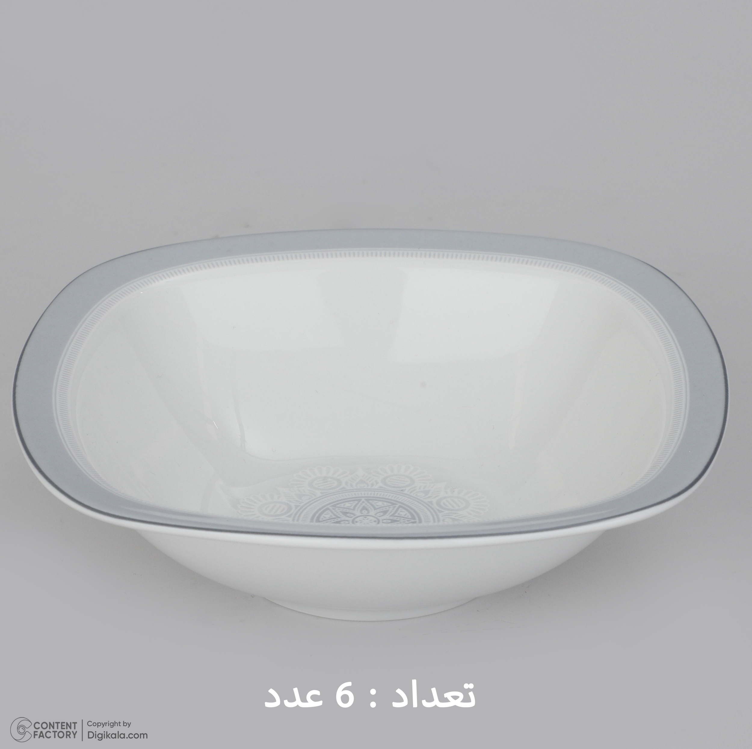 سرویس غذاخوری 27 پارچه چینی زرین ایران سری کواترو مدل ادلین درجه عالی