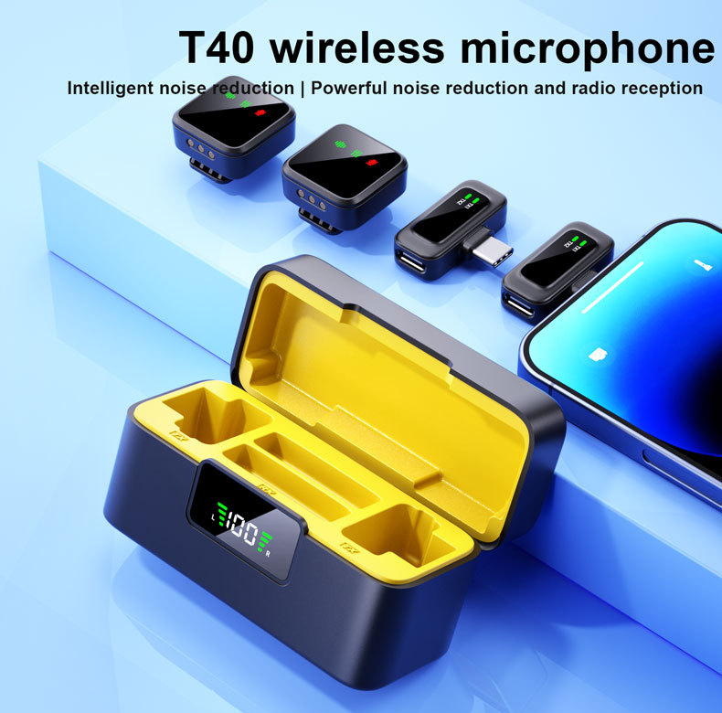 میکروفن بی سیم مدل T40 با درگاه لایتنینگ