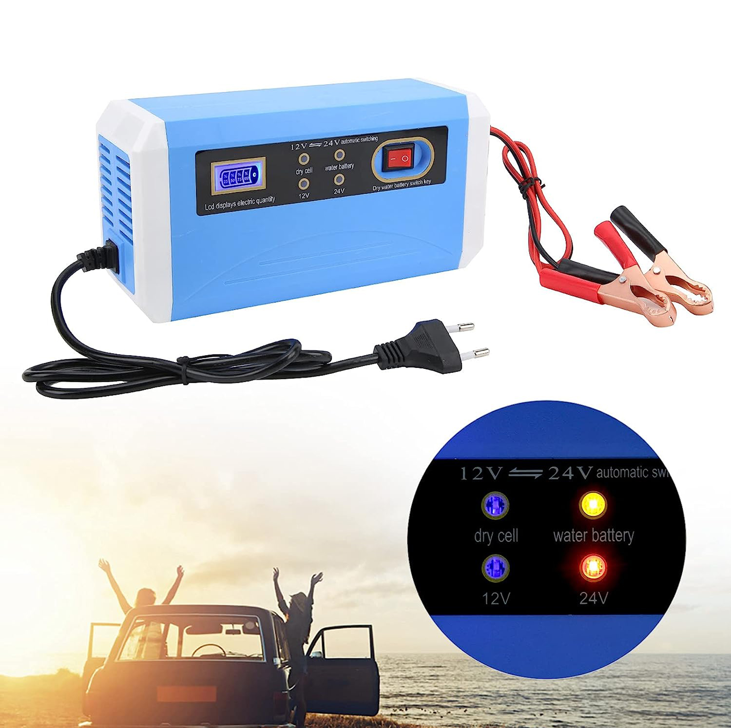 شارژر باتری خودرو مدل Bat-12v24