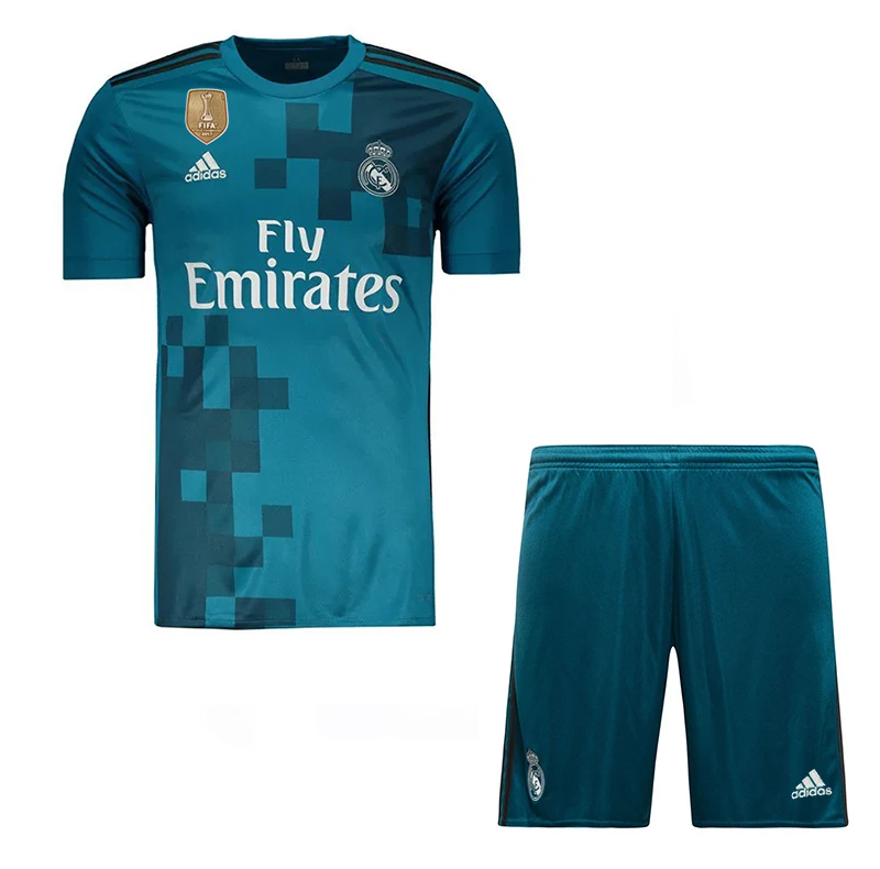ست تی‌شرت و شلوارک ورزشی پسرانه مدل رئال مادرید کد Away 2018