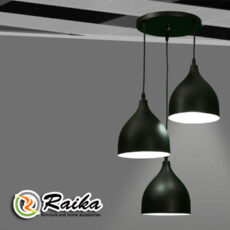 لوستر رایکا 3 شعله مدل شیپوری کوتاه کد ROS760