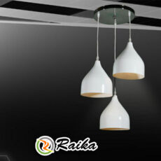 لوستر رایکا 3 شعله مدل شیپوری کوتاه کد ROS760