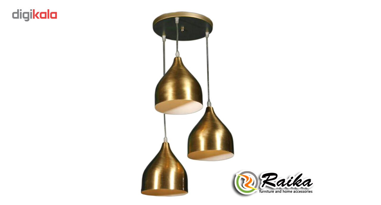 لوستر رایکا 3 شعله مدل شیپوری کوتاه کد ROS760
