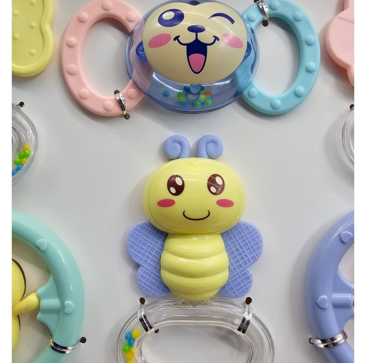جغجغه ناب سل مدل هانگر مجموعه 6 عددی کد BABY RATTLES  HANGER HAPPY WORLD