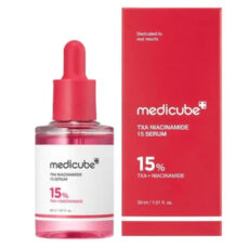 سرم روشن کننده پوست مدیکیوب مدل TXA + NIACINAMIDE 15% مناسب برای انواع پوست حجم 30 میلی لیتر