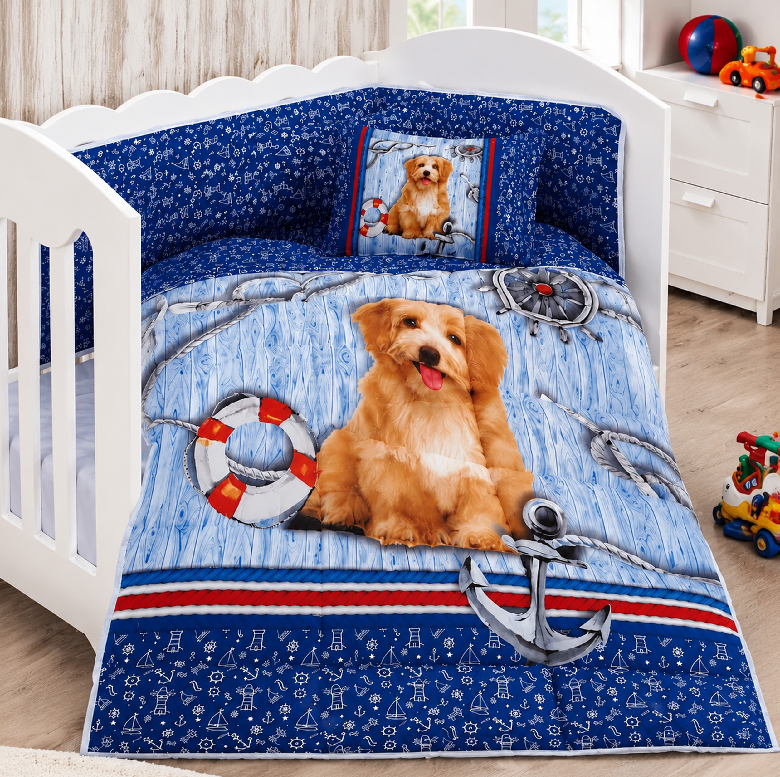 سرویس خواب 7 تکه کودک و نوزاد ازدیلک مدل Rico