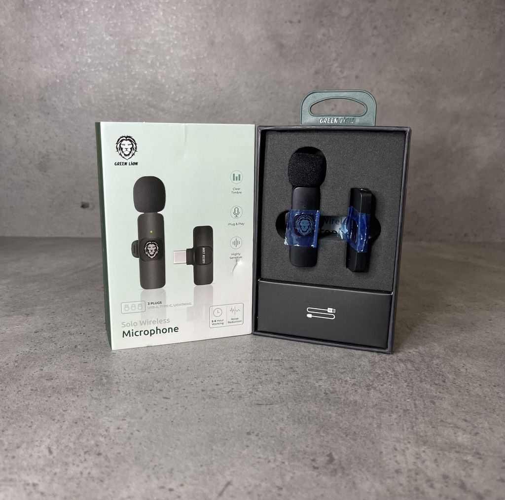 میکروفن بی سیم گرین لاین مدل GNSOLOWMICBK با درگاه اتصال USB-C