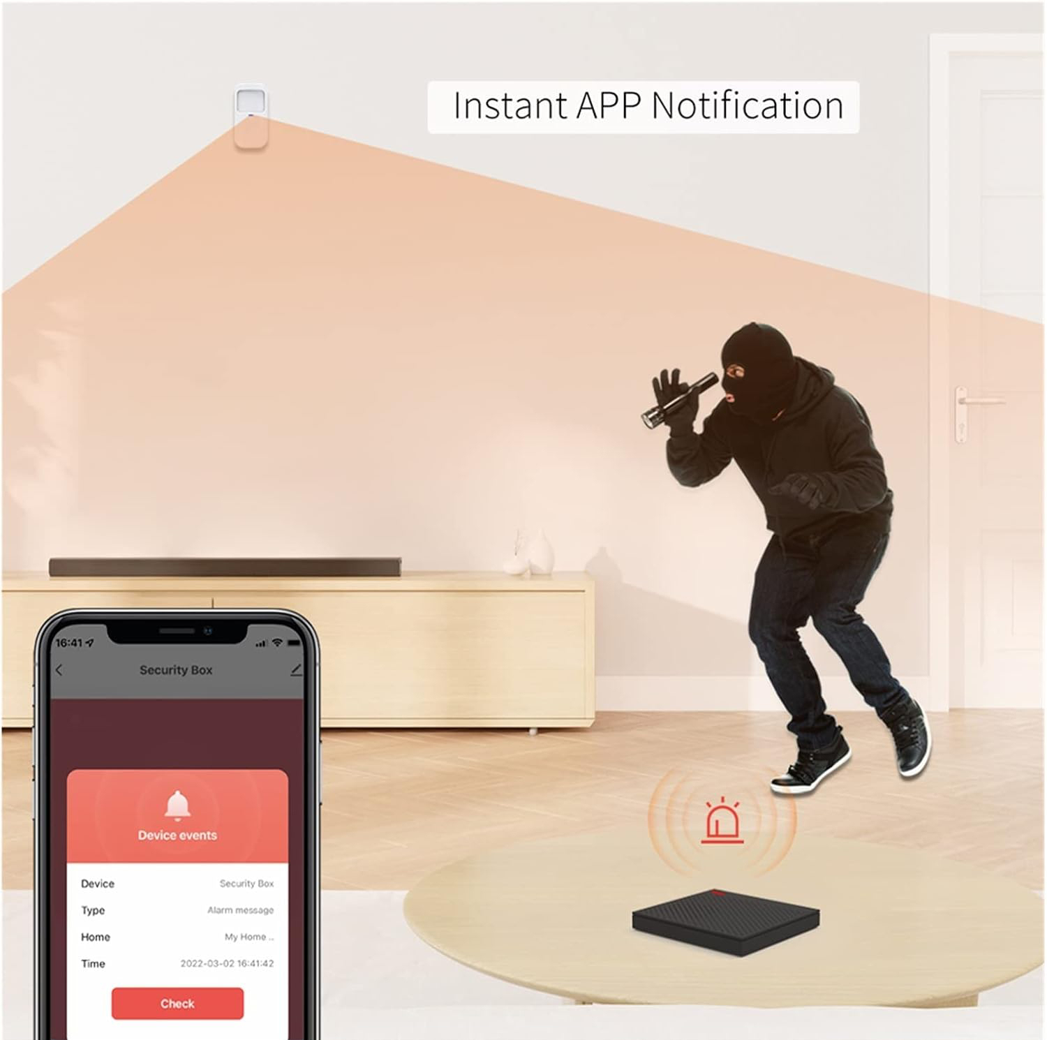 دزدگیر اماکن اسمارت مدل WiFi RF433