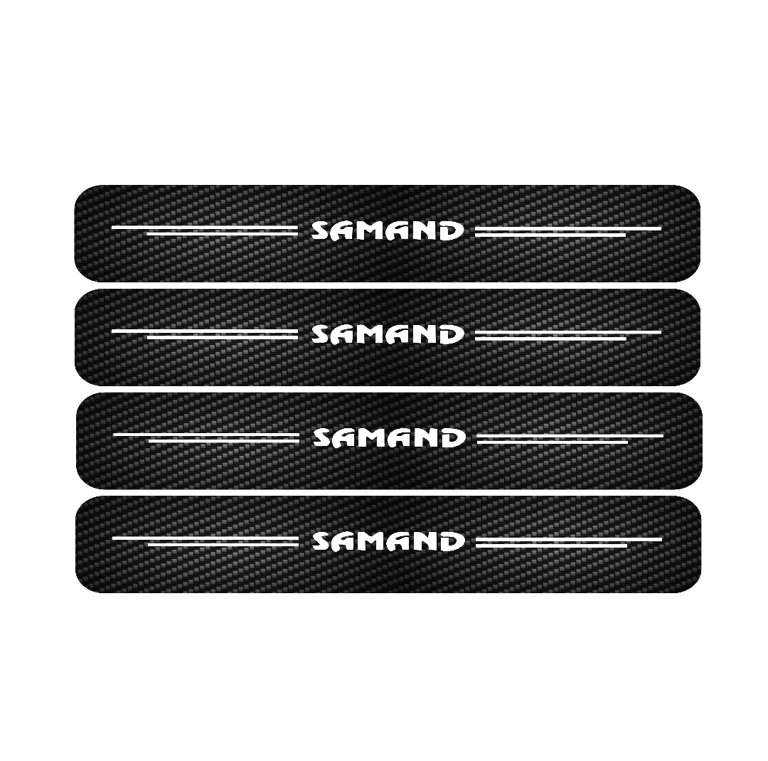 برچسب بدنه خودرو مدل پارکابی کربن کد SP143 مناسب برای سمند بسته 4 عددی
