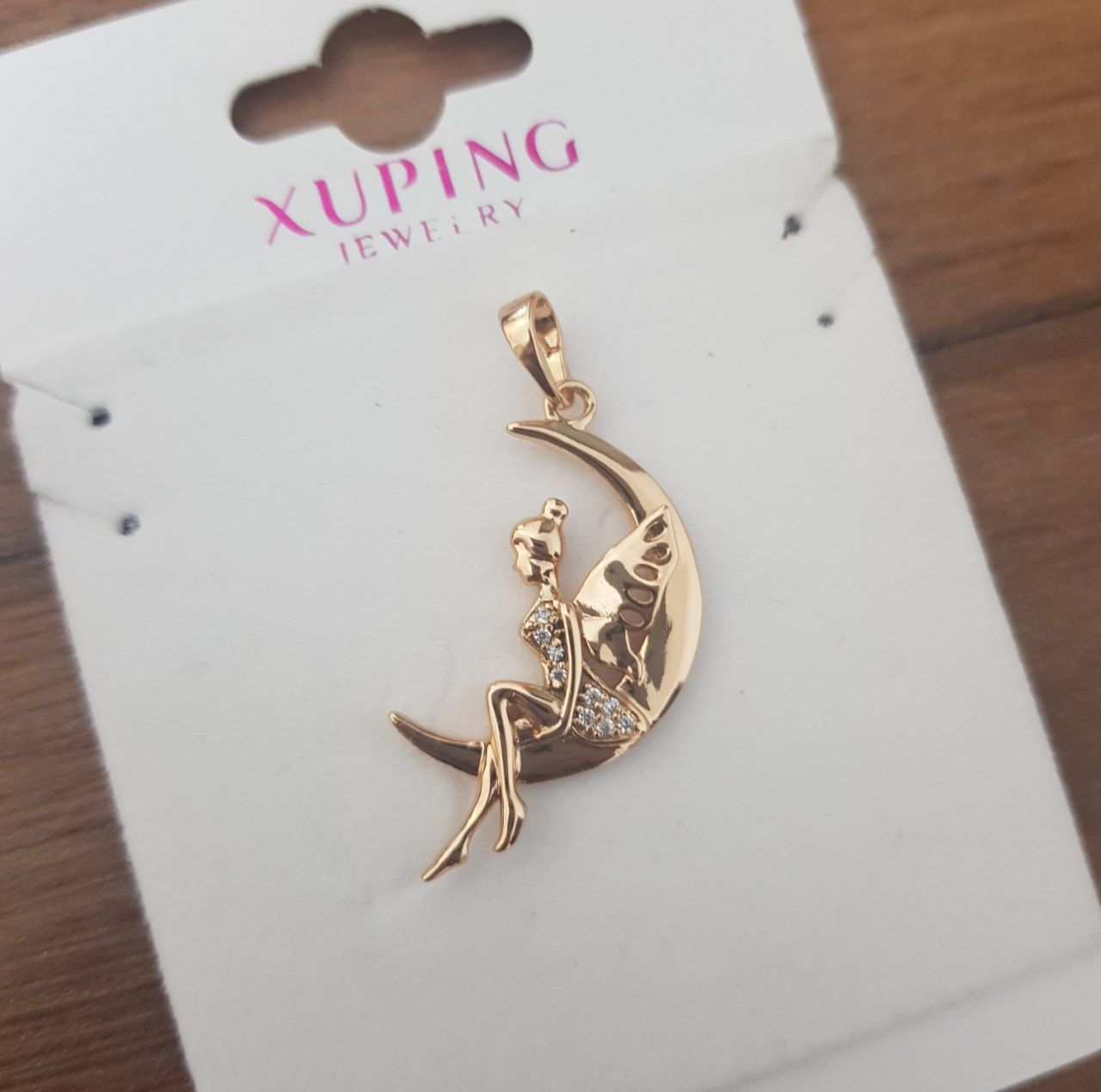 گردنبند زنانه ژوپینگ مدل ماه و فرشته