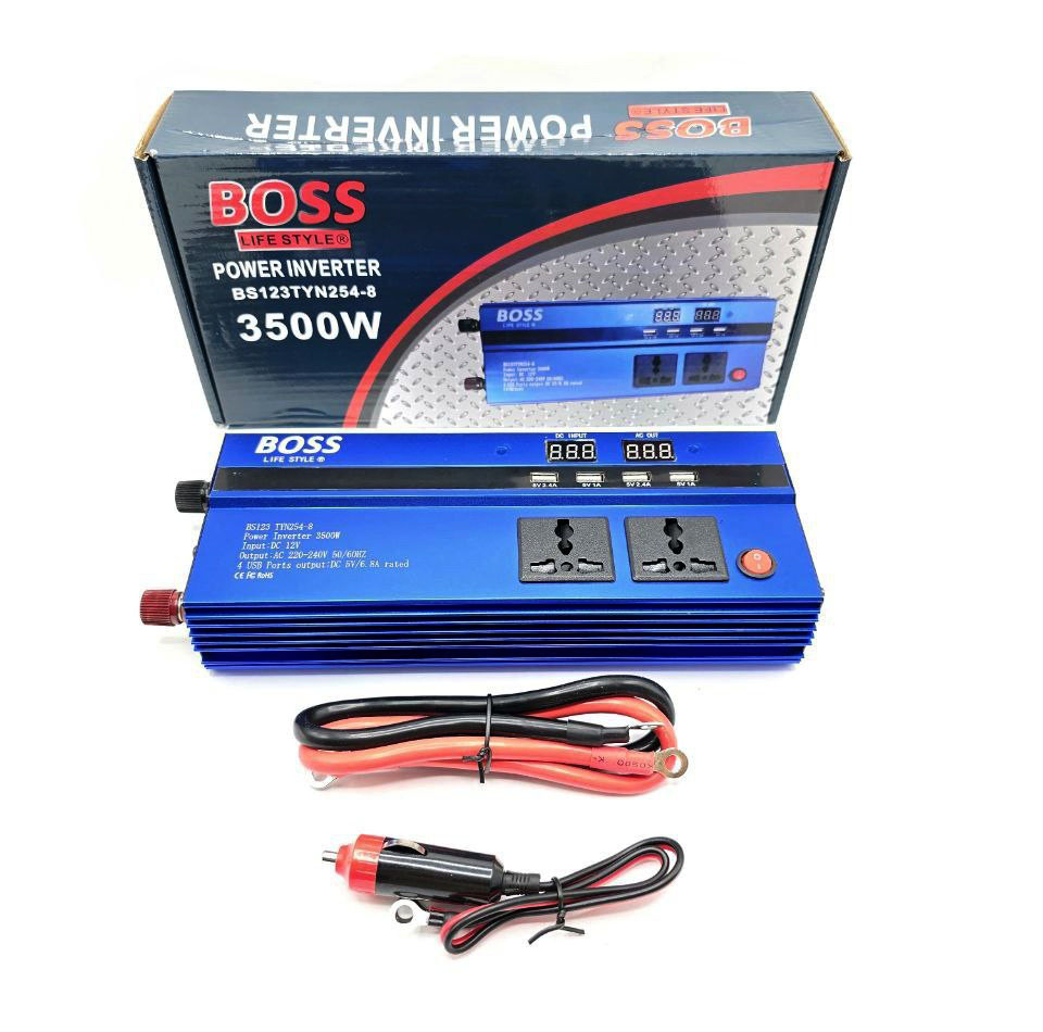 مبدل برق خودرو باس مدل BS123 TYN254-8 ظرفیت 3500 وات