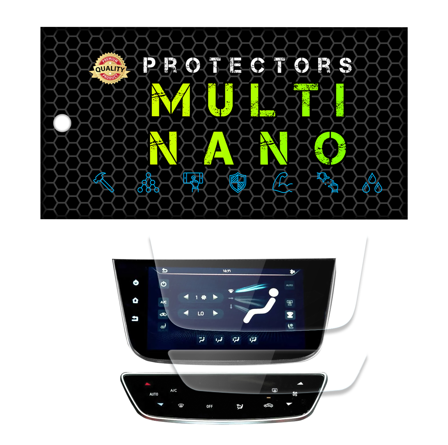 محافظ صفحه نمایش خودرو مولتی نانو مدل X-S1N مناسب برای کی ام سی A5 مجموعه دو عددی