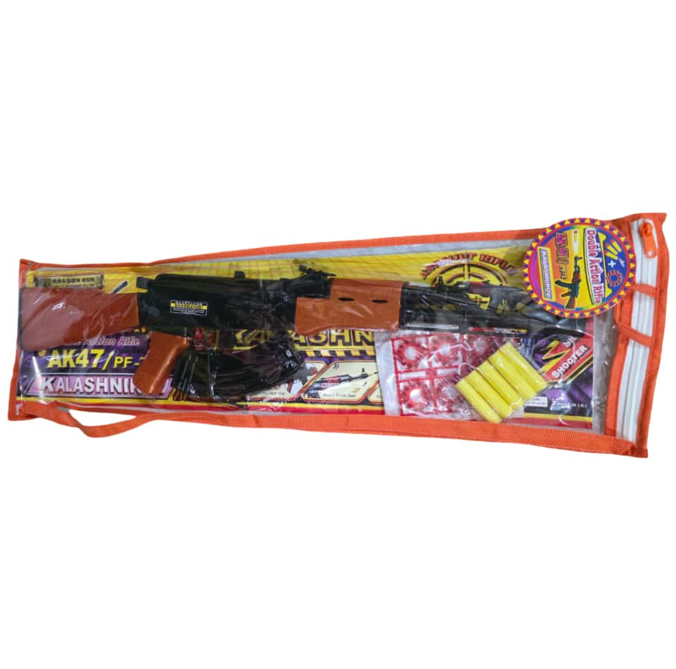 تفنگ بازی ناب سل مدل کلاشینکف تیر فومی ترقه ای kalashnikov کد ak-47