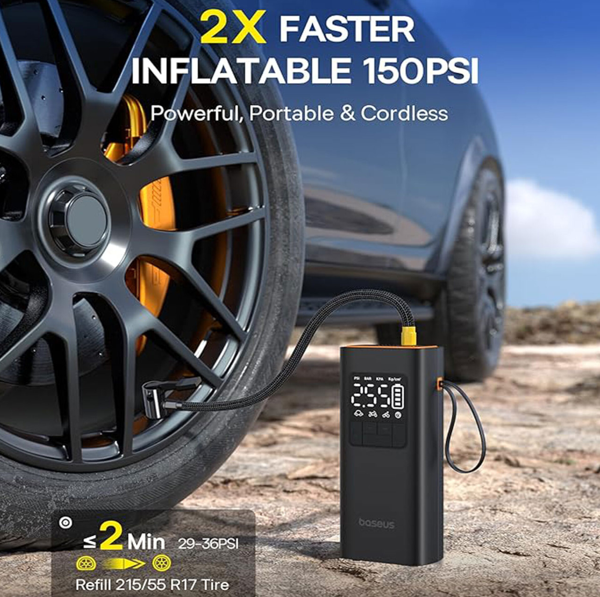 کمپرسور  هوا 75 وات بیسوس مدل BS-CG034
