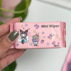 دستمال مرطوب کودک طرح کرومی مدل Mini Wipes مجموعه 8 عددی