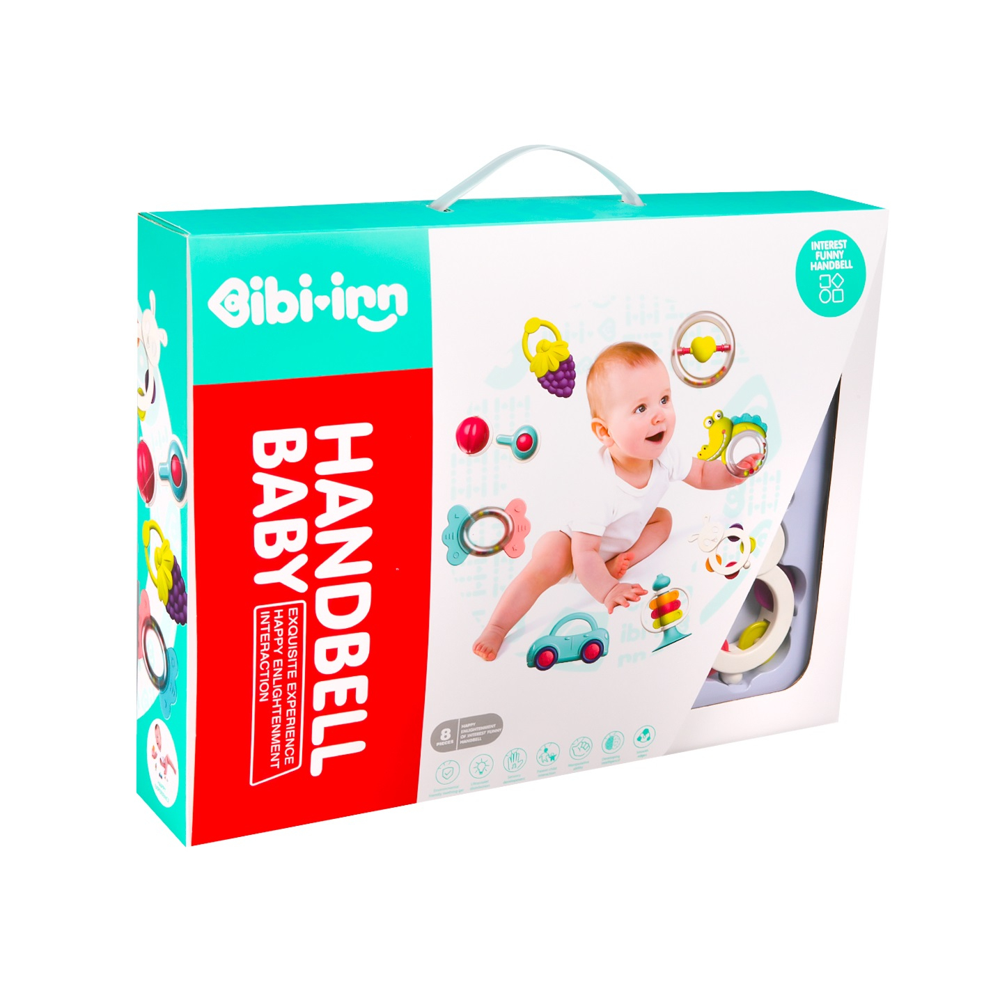 جغجغه بی بی این مدل HANDBELL BABY کد 70-608 مجموعه 8 عددی