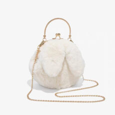 کیف رودوشی دخترانه مدل پولیشی طرح خرگوشی کد 101024