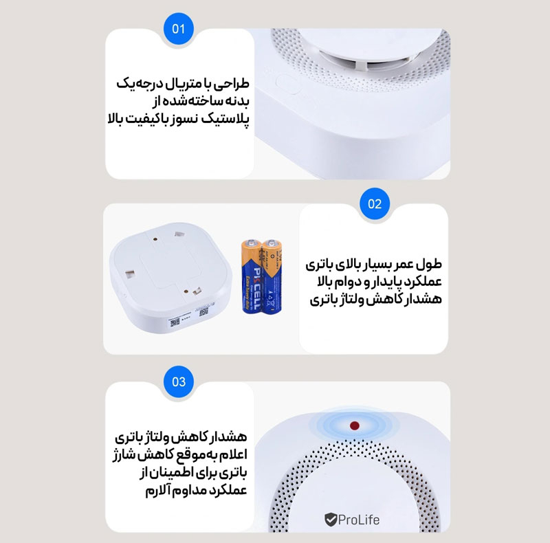 سنسور دود بی سیم دزدگیر پرولایف مدل S01