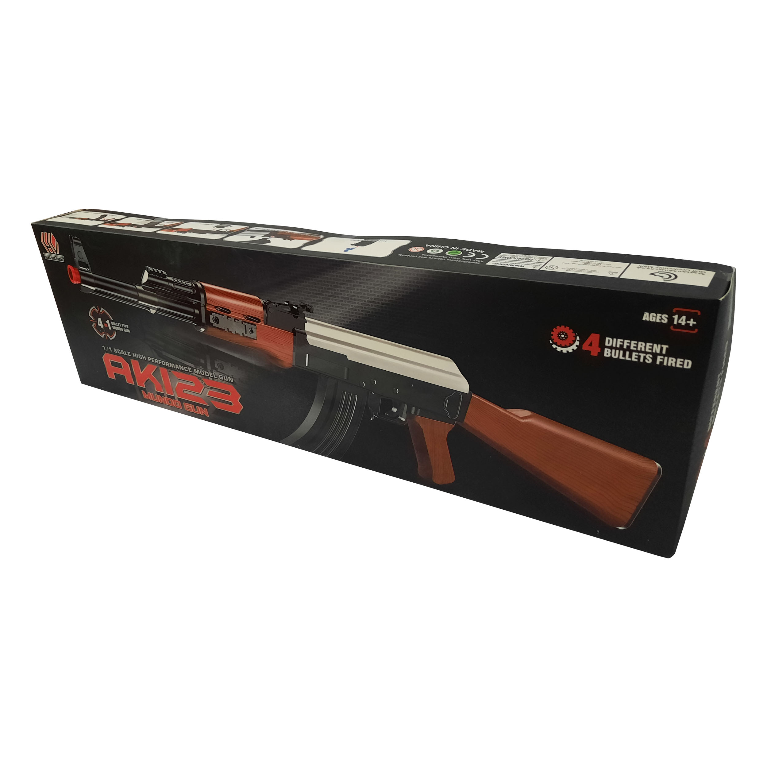 تفنگ بازی طرح کلاشینکف مدل AK123 کد 500 مجموعه 5 عددی