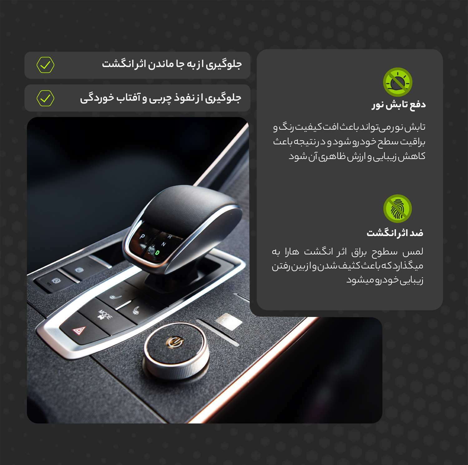 برچسب محافظ کنسول خودرو مولتی نانو طرح کهکشانی مدل X-F1G مناسب برای چانگان CS35 plus مجموعه 22 عددی
