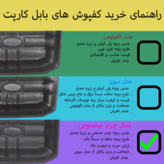 کفپوش سه بعدی صندوق خودرو بابل کارپت مدل چرم مصنوعی مناسب برای تارا