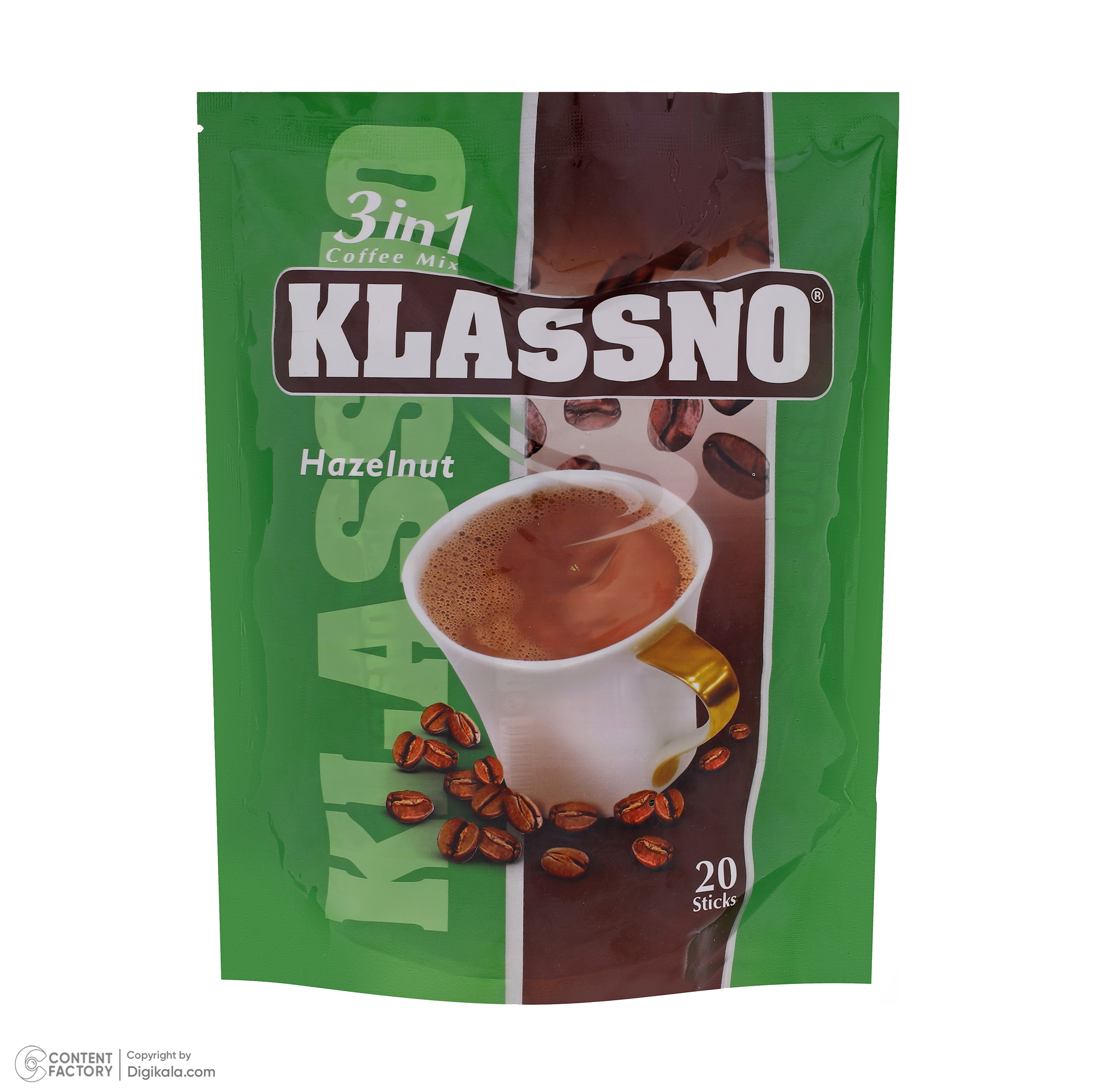 کافی میکس 3 در 1 با طعم فندق کلاسنو - 360 گرم بسته 20 عددی
