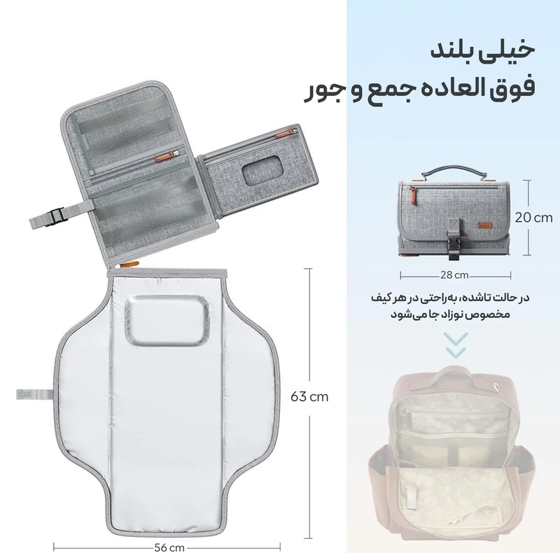 زیرانداز تعویض نوزاد مدل PAD190005