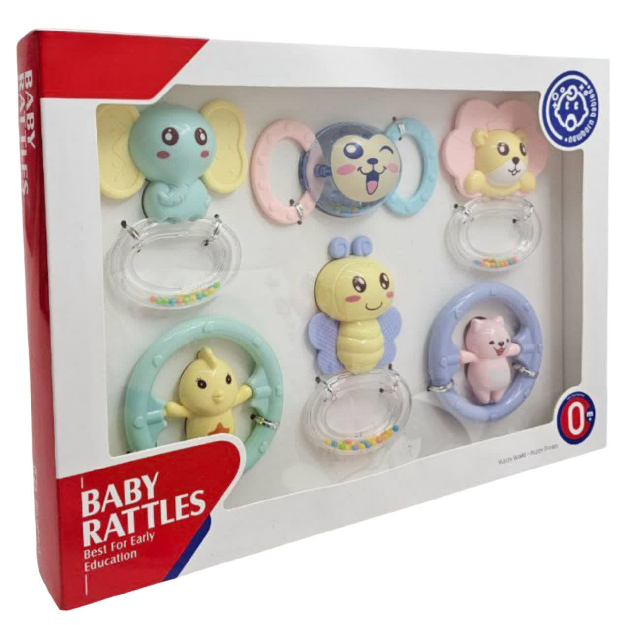 جغجغه ناب سل مدل هانگر مجموعه 6 عددی کد BABY RATTLES  HANGER HAPPY WORLD