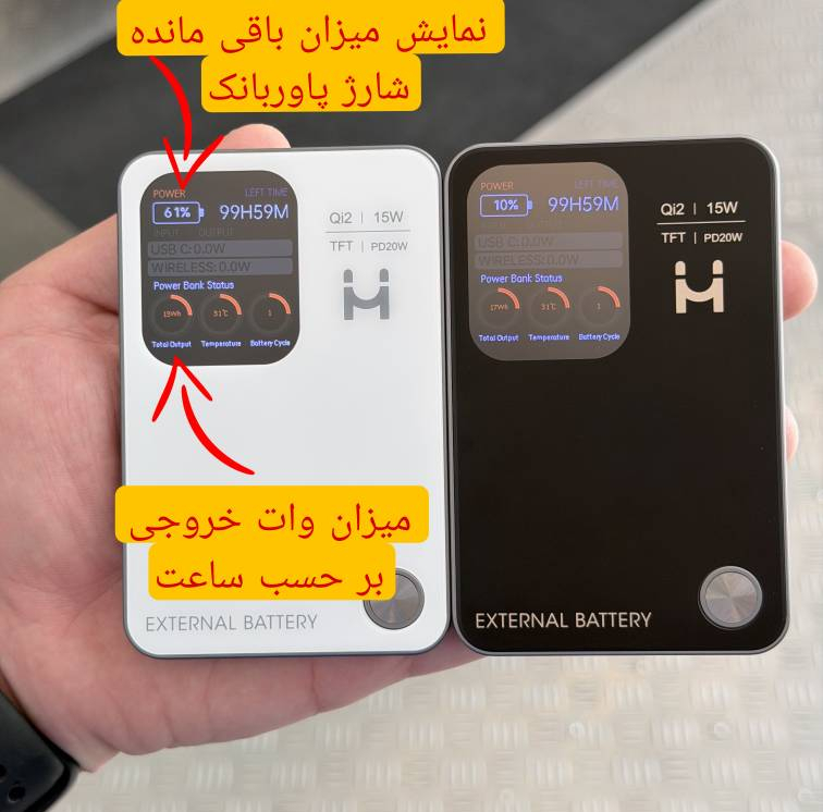 پاوربانک 20وات مدل MH10 ظرفیت 10000 میلی آمپر ساعت