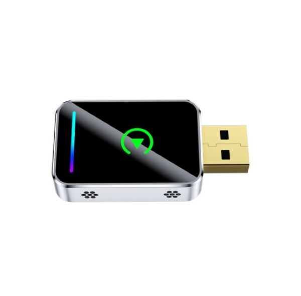 کارپلی و اندروید اتو مدل Wireless CarPlay/Android Auto Q1JS به همراه مبدل USB به USB-C