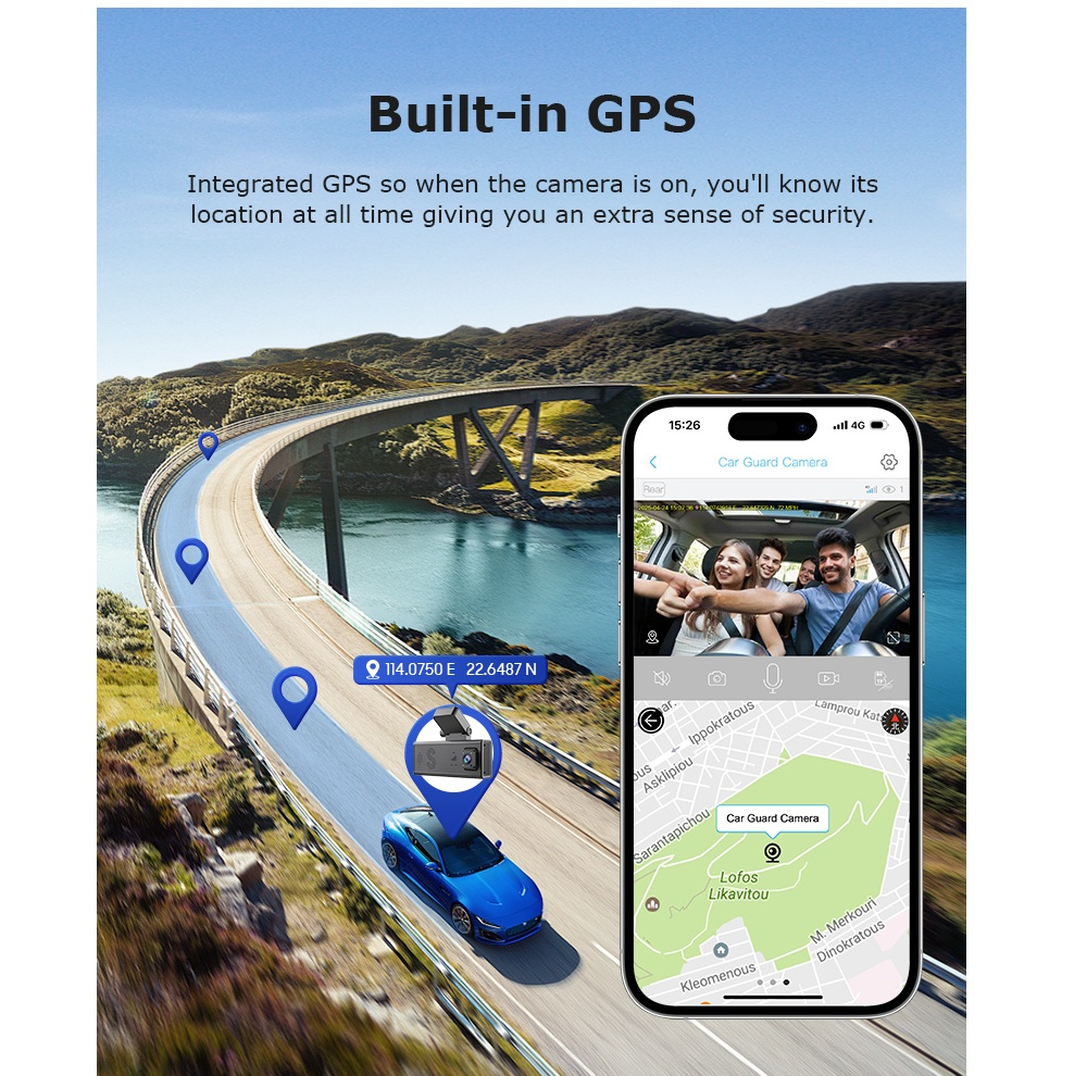 دوربین ثبت وقایع خودرو هونک مدل HK-C9-GPS-4G