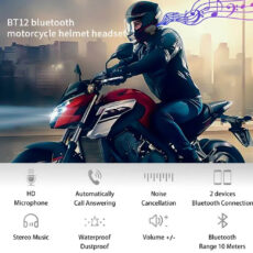 هدست بلوتوثی کلاه کاسکت مدل BT-12