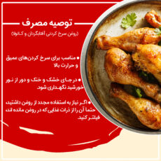 روغن مایع سرخ کردنی حاوی روغن آفتابگردان و کانولا ورژن - 1500 میلی لیتر