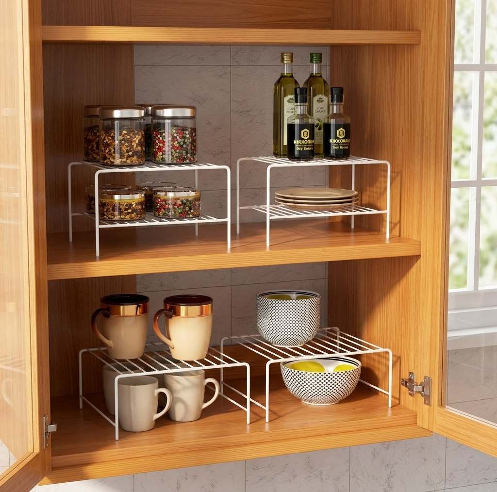 شلف داخل کابینت مدل 1001 مجموعه 4 عددی