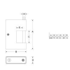 قفل کتابی پارس مدل 1000FSP