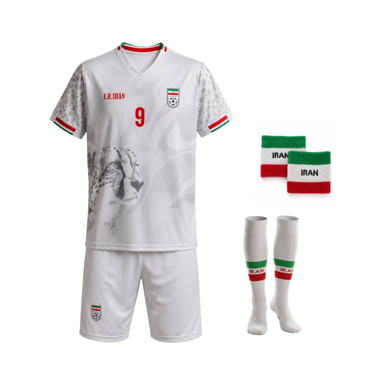 ست 5 تکه لباس ورزشی پسرانه مدل تیم ملی ایران طرح جام جهانی طارمی 2026