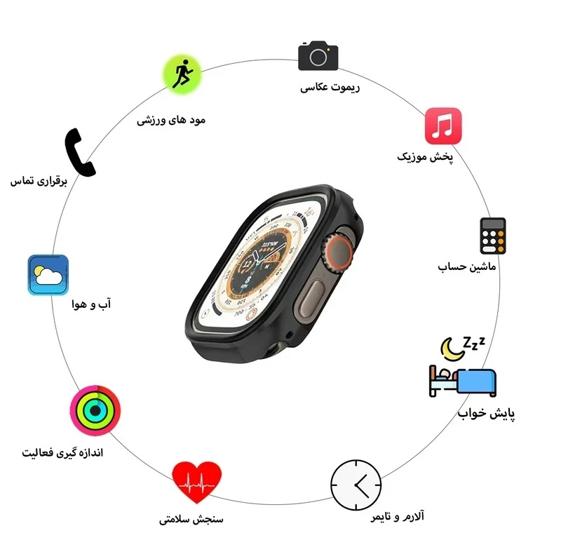 ساعت هوشمند 49 میلی متری کیوار مدل KE ULTRA MAX با بند سیلیکونی