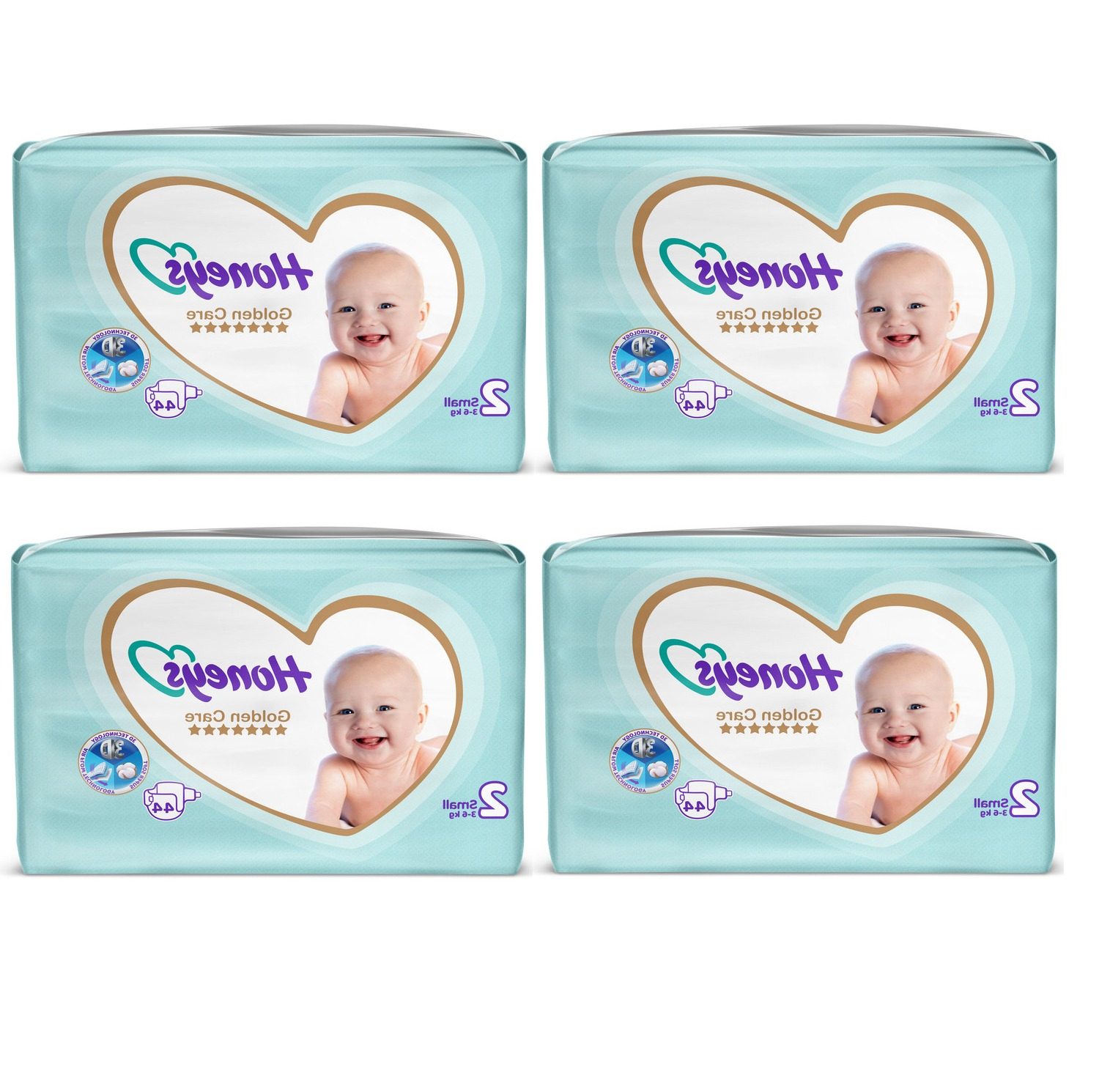 پوشک بچه هانیز مدل دابل سایز 2 مجموعه 4 عددی
