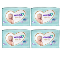 پوشک بچه هانیز مدل دابل سایز 2 مجموعه 4 عددی