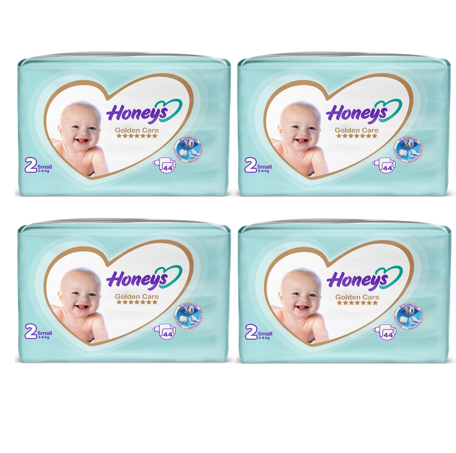 پوشک بچه هانیز مدل دابل سایز 2 مجموعه 4 عددی