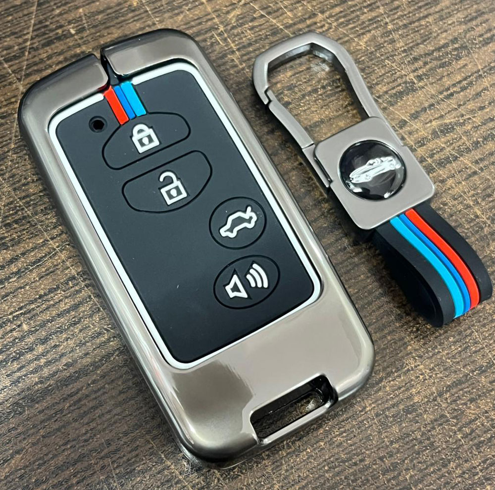کاور ریموت و سوییچ خودرو چیکال مدل فلزی کد P-1061 مناسب برای تویوتا لندکروز
