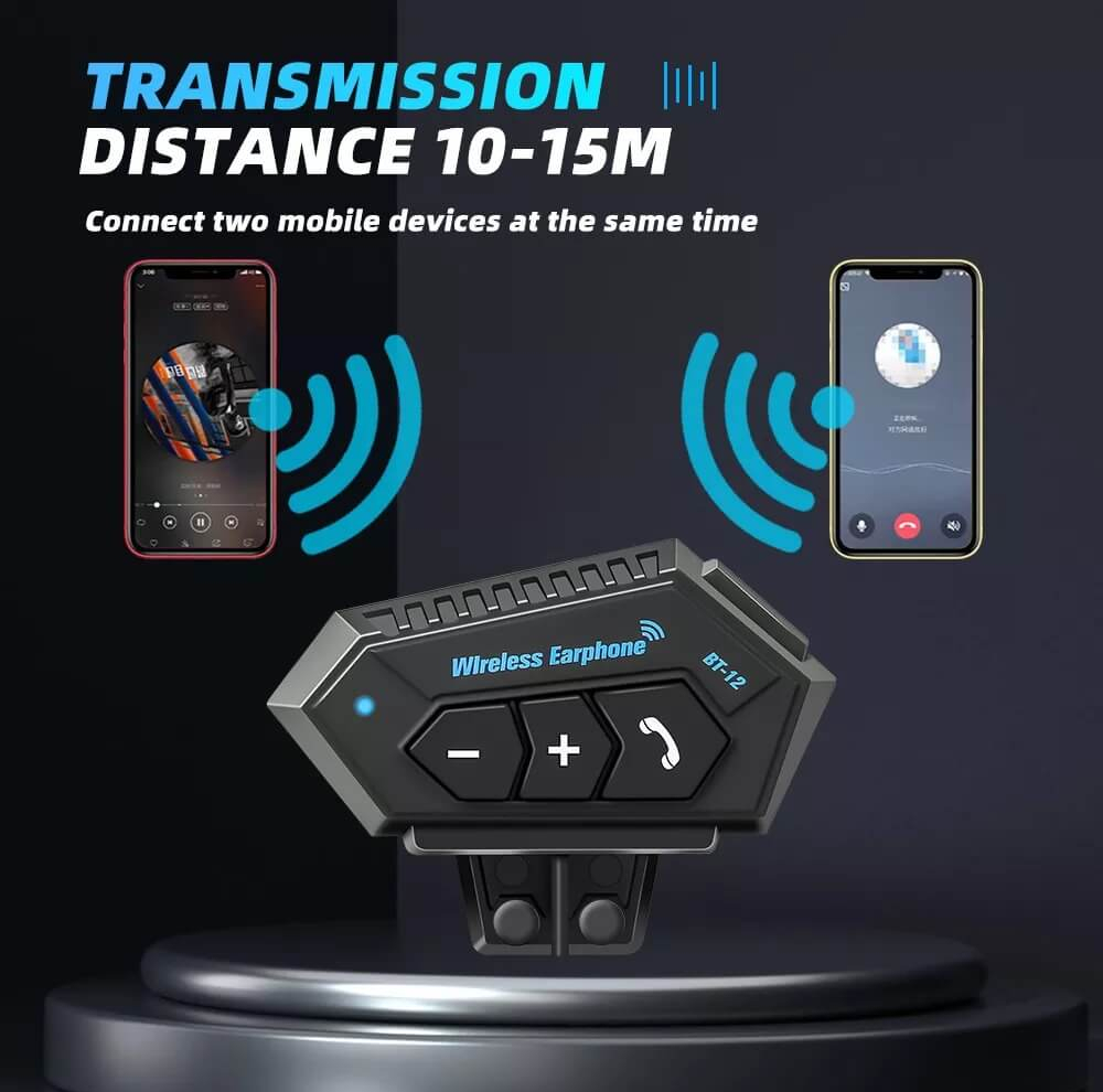 هدست بلوتوثی کلاه کاسکت مدل BT-12